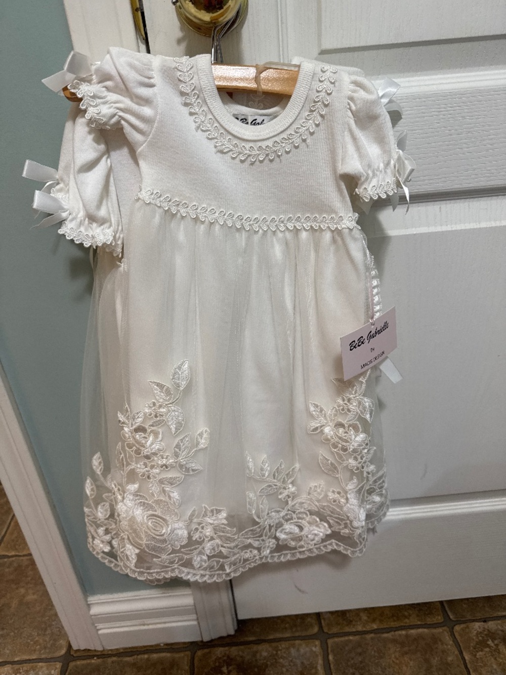 Bebe Gabrielle 3 month Baptism or Flower girl Dress